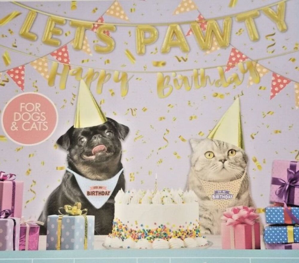 Pet Birthday Party Kit Dogs or Cats Pawty Kit The Most Pawesome Day Celebration